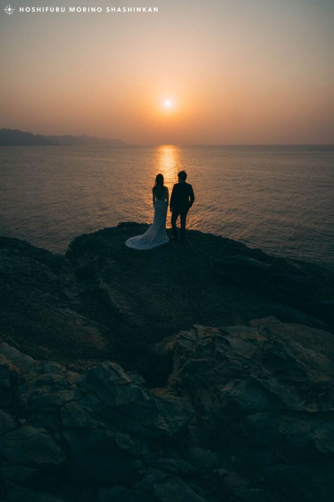 島根県松江市での結婚式前撮り|絶景でのウェディングフォト撮影