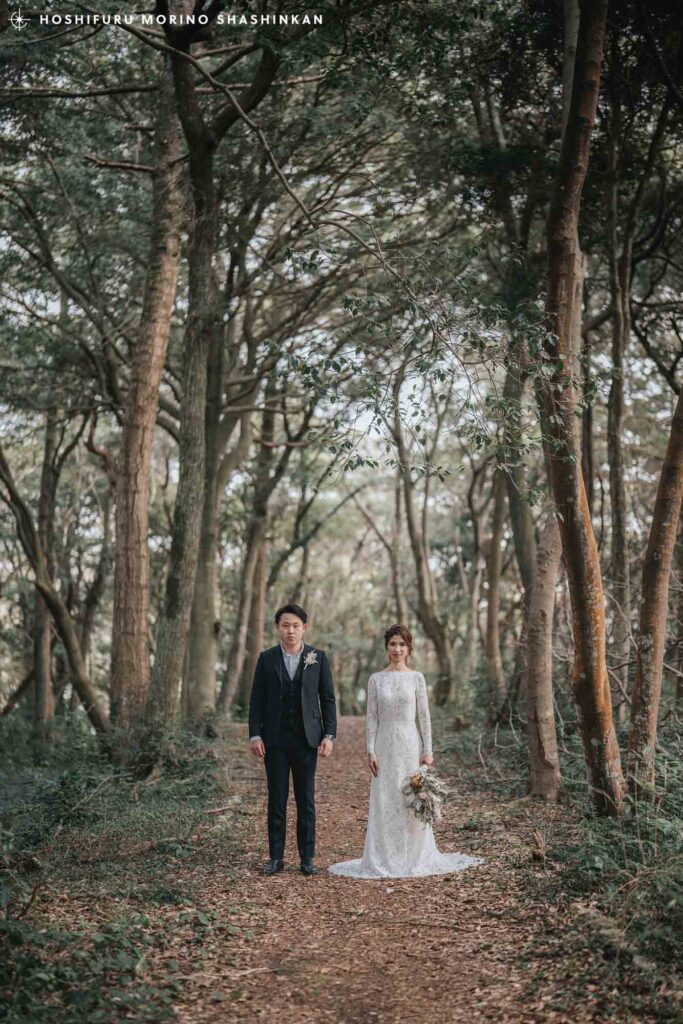 島根県松江市での結婚式前撮り|絶景でのウェディングフォト撮影