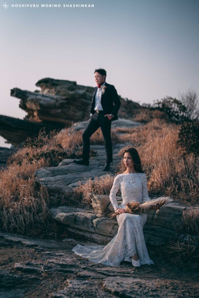 島根県松江市での結婚式前撮り|絶景でのウェディングフォト撮影