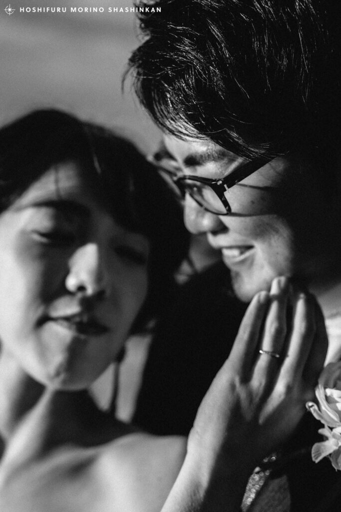 新郎新婦のアップ写真