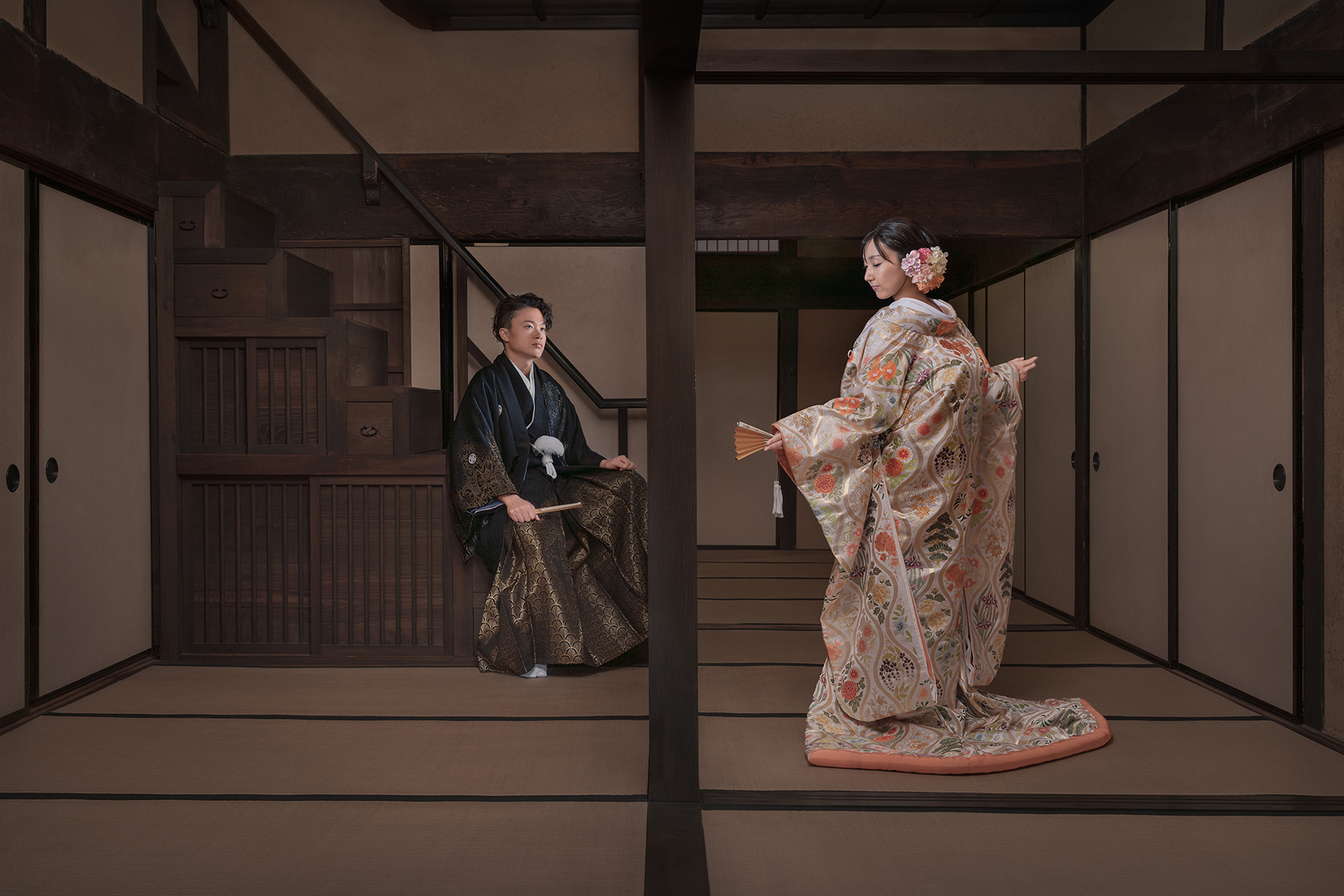 熊谷家住宅での結婚式前撮りの実績