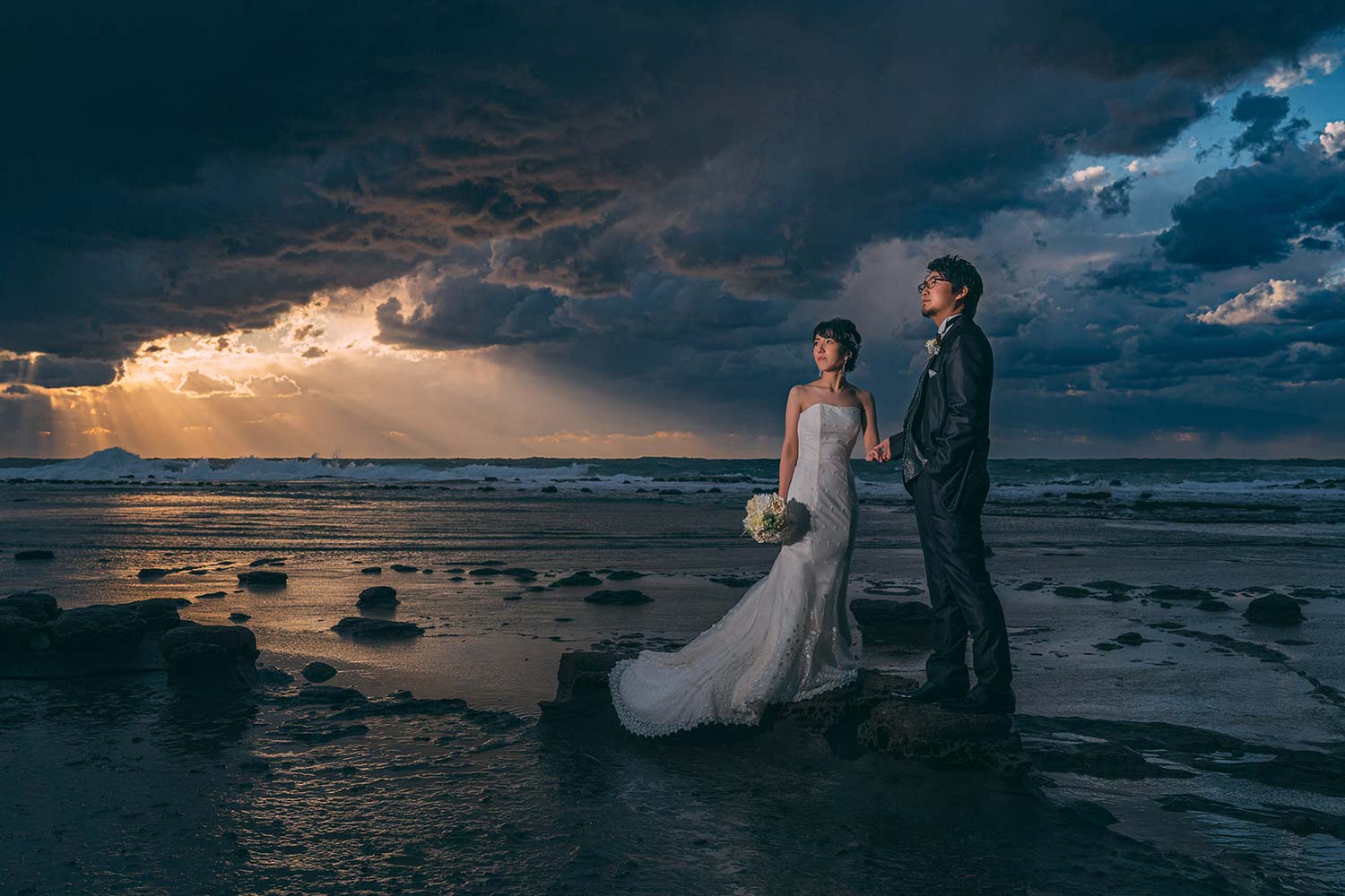 石見畳ヶ浦での結婚式前撮りの実績